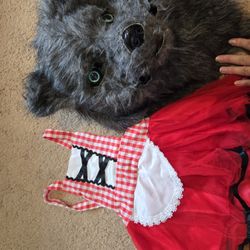 Kids Costume Little Red Riding Hood And Wolf Costume Mask