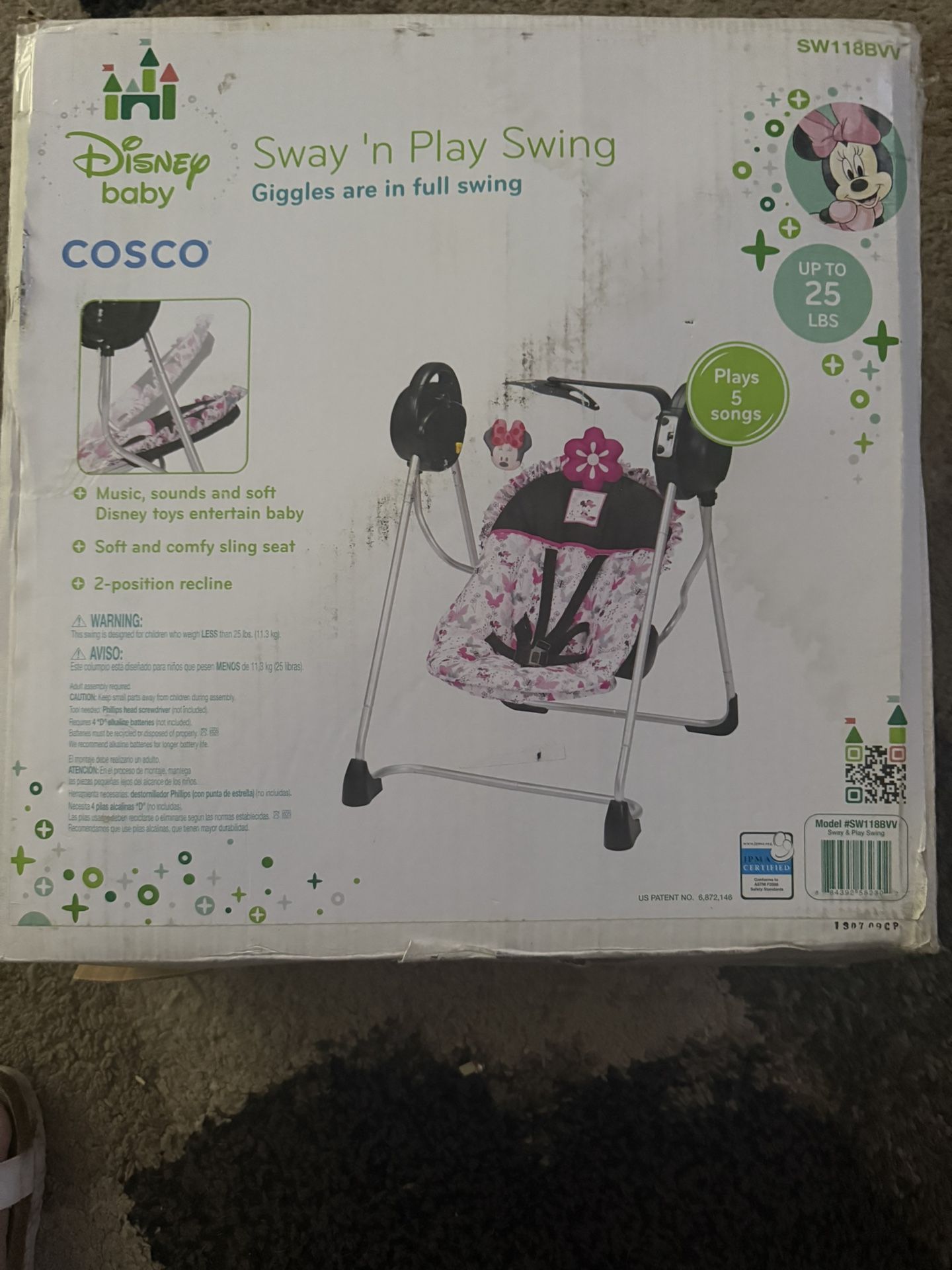 Cosco Disney Sway n Play Swing 