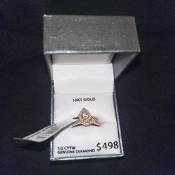 New 10k Rose Gold Promise Ring 