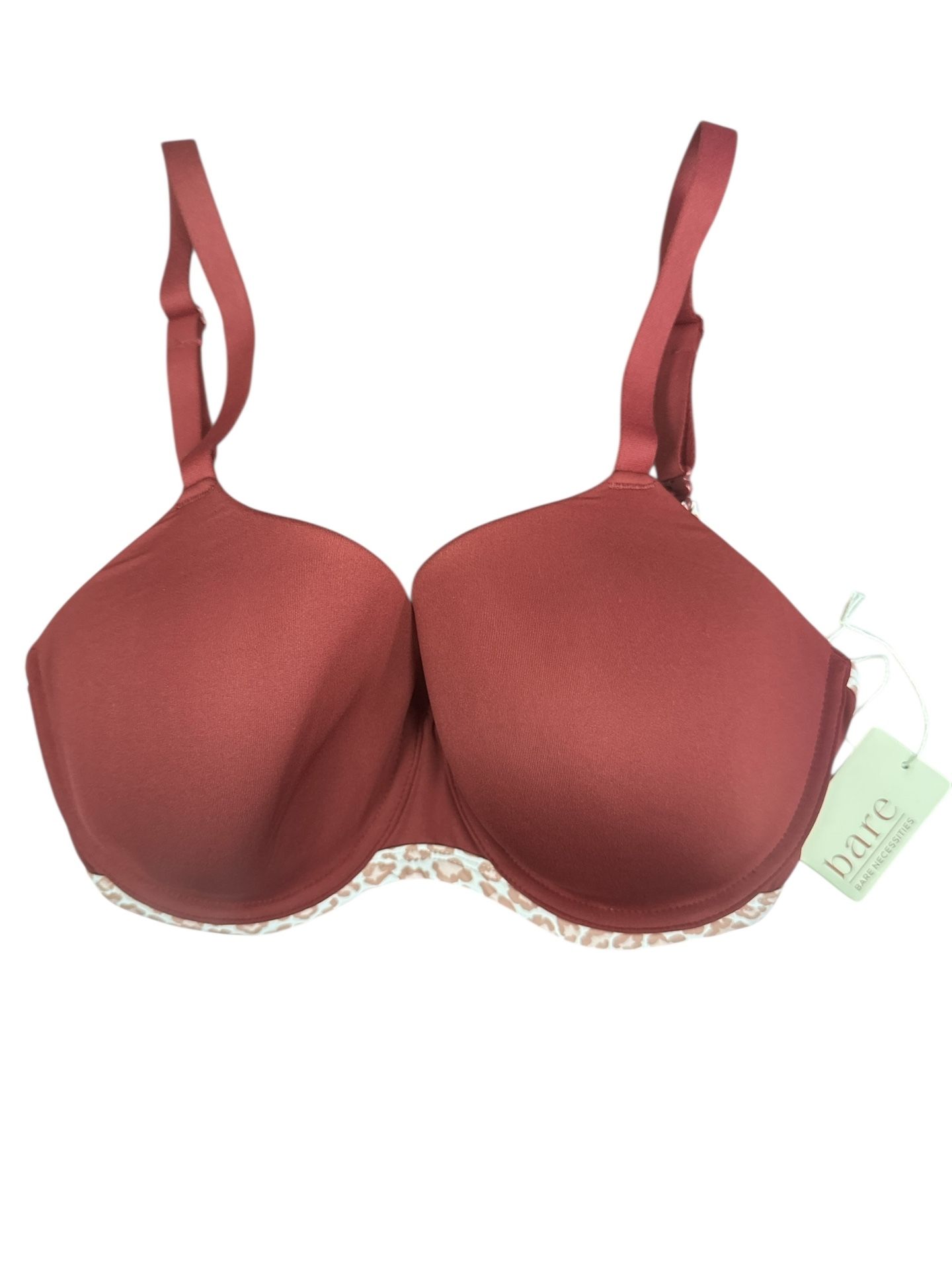BARE Improve Eva Style The Favorite T-Shirt Bra Berry Animal Trim A10163 32DDD