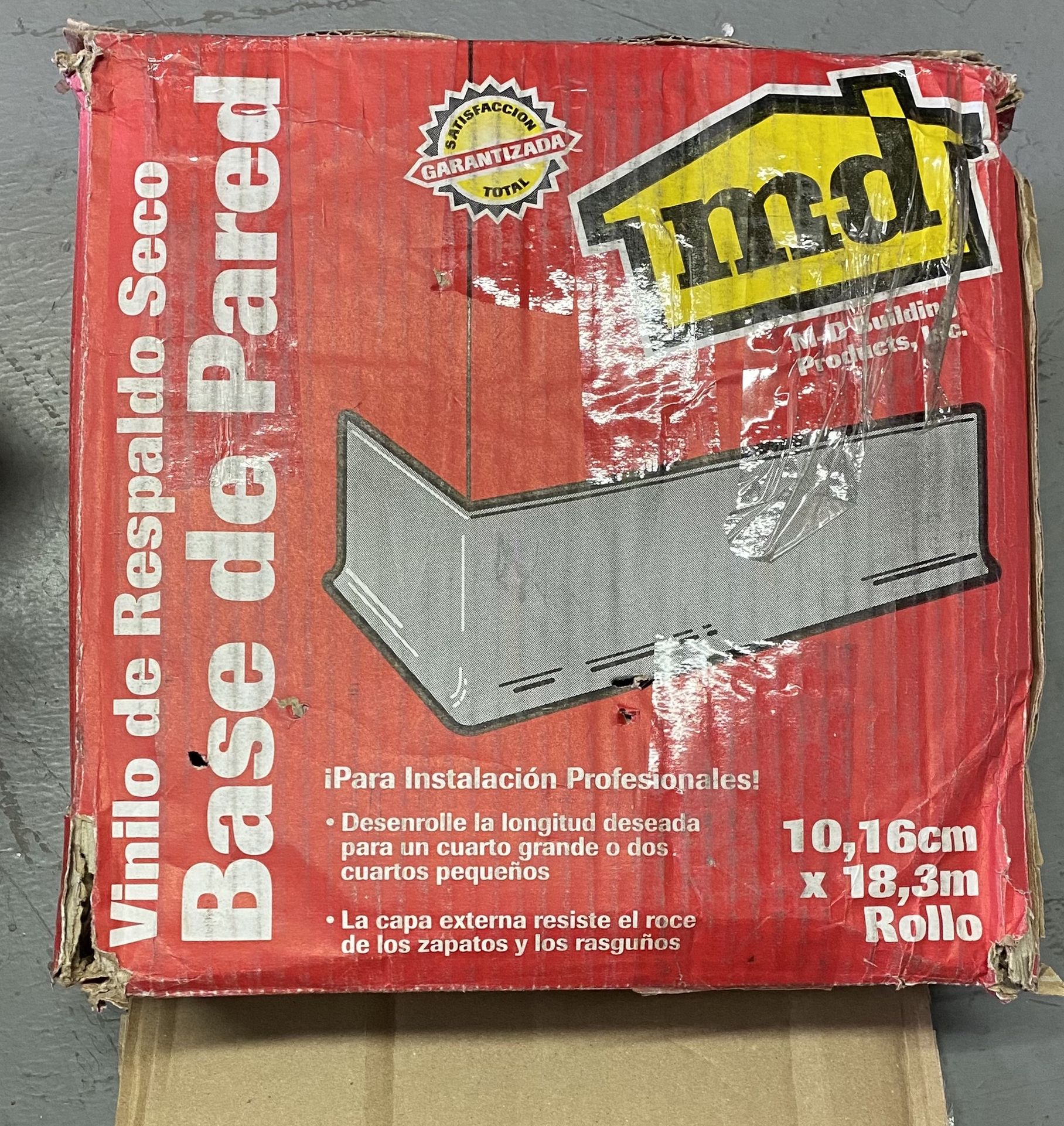 Md Building Products Vinyl Dryback Wall Base 4 in. x 60 ft. Roll NEW Other - Building materials & Supplies