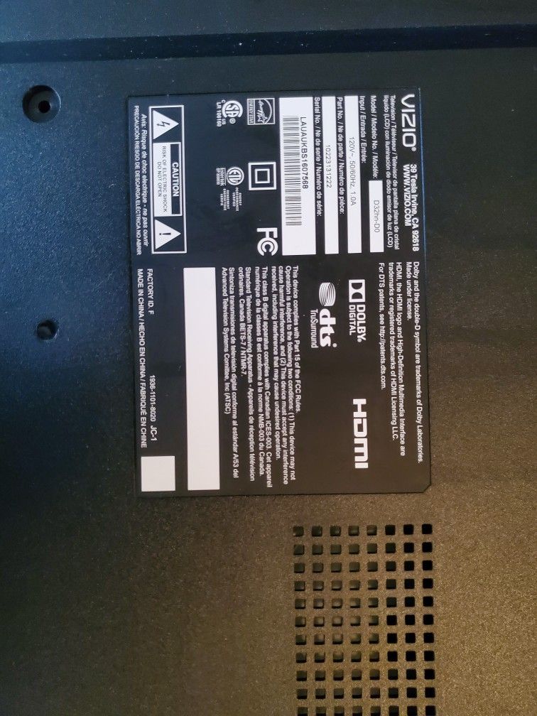 Vizio D32hn-D0 $50.00 Fully Functional