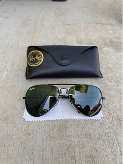 RayBan RB3479 Folding Aviator Sunglasses G-15 Lens Black Frame