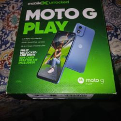 MobileX Moto G Play 2024, Unlocked Android Smartphone, 64GB, Blue - SIM Card Starter Pack Included