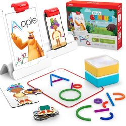 Osmo - Little Genius Starter Kit for iPad & iPhone - 4 Hands-On Learning Games - Ages 3-5 - Problem Solving, Phonics & Creativity (Osmo iPad Base Incl