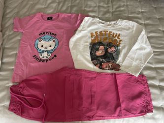 New Pink 3 Piece Girl’s Outfit Size 4-5 Years Old 