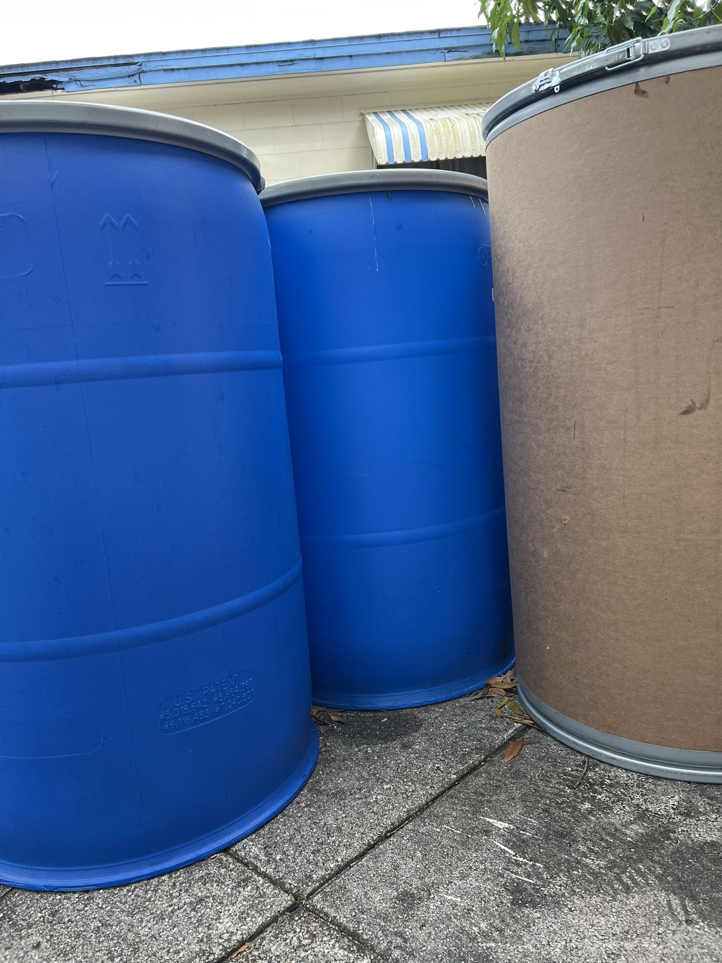 40-Gallon Barrels with Open Lids, Located in Fort Pierce, Florida