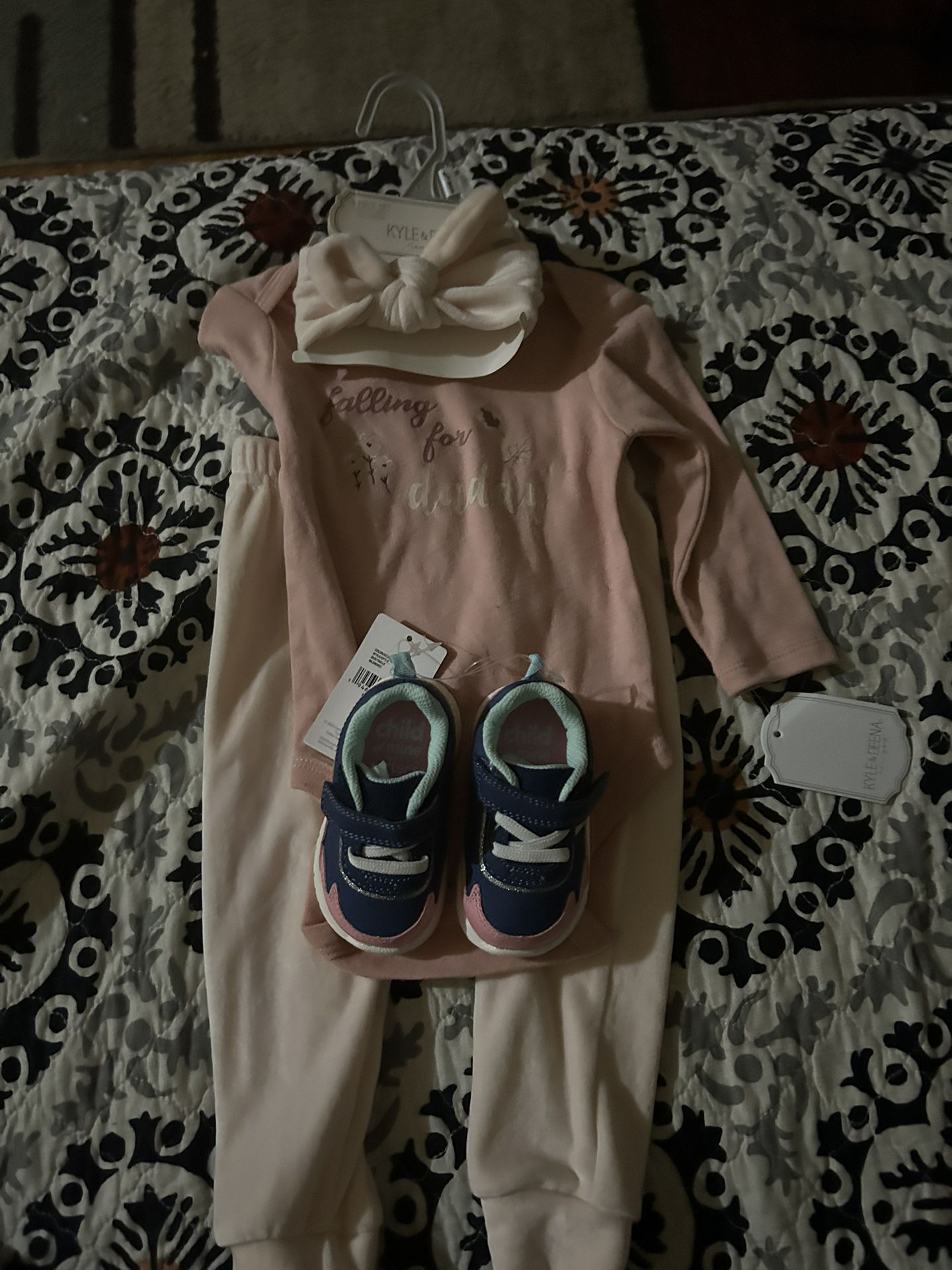 kyle and deena 3 piece baby set with shoes 