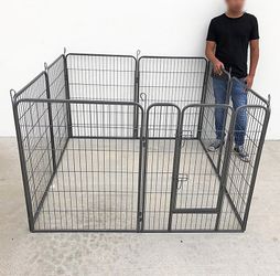 $115 (New in box) Heavy duty 40” tall x 32” wide x 8-panel pet playpen dog crate kennel exercise cage fence play pen