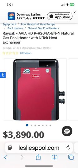 Pool Heater  RayPak 264,000 BTU  Natural Gas