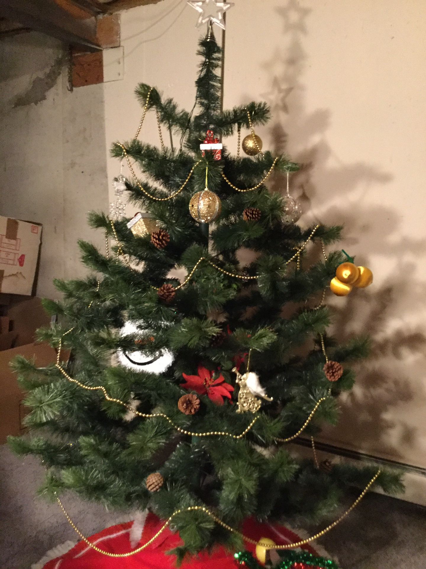 Vintage rare woods sprite scotch pine Christmas tree .