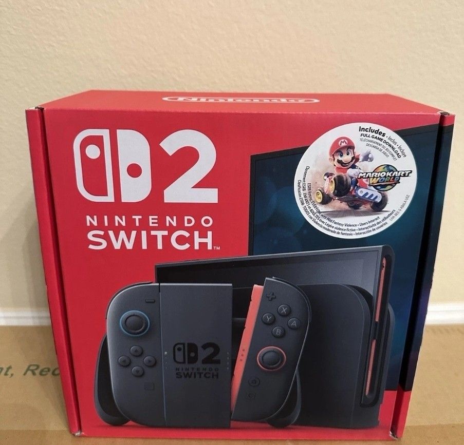 Nintendo Switch 2 Console With Mario Kart World New Sealed