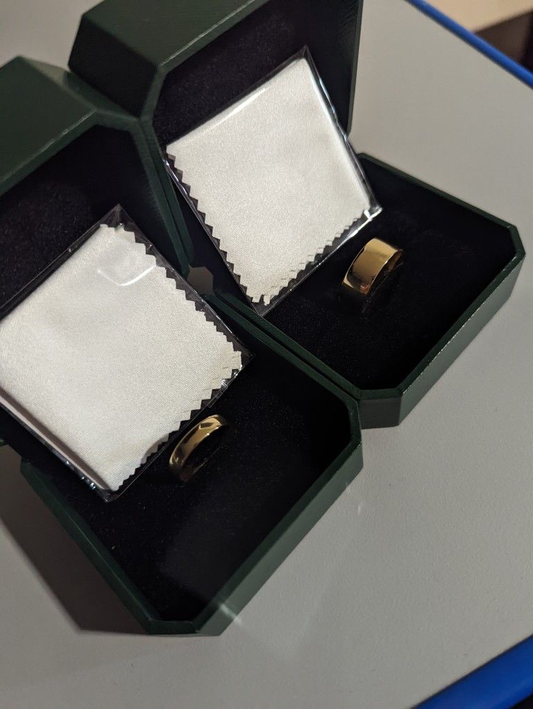 New In Box, 18k Wedding Bands, Half Price
