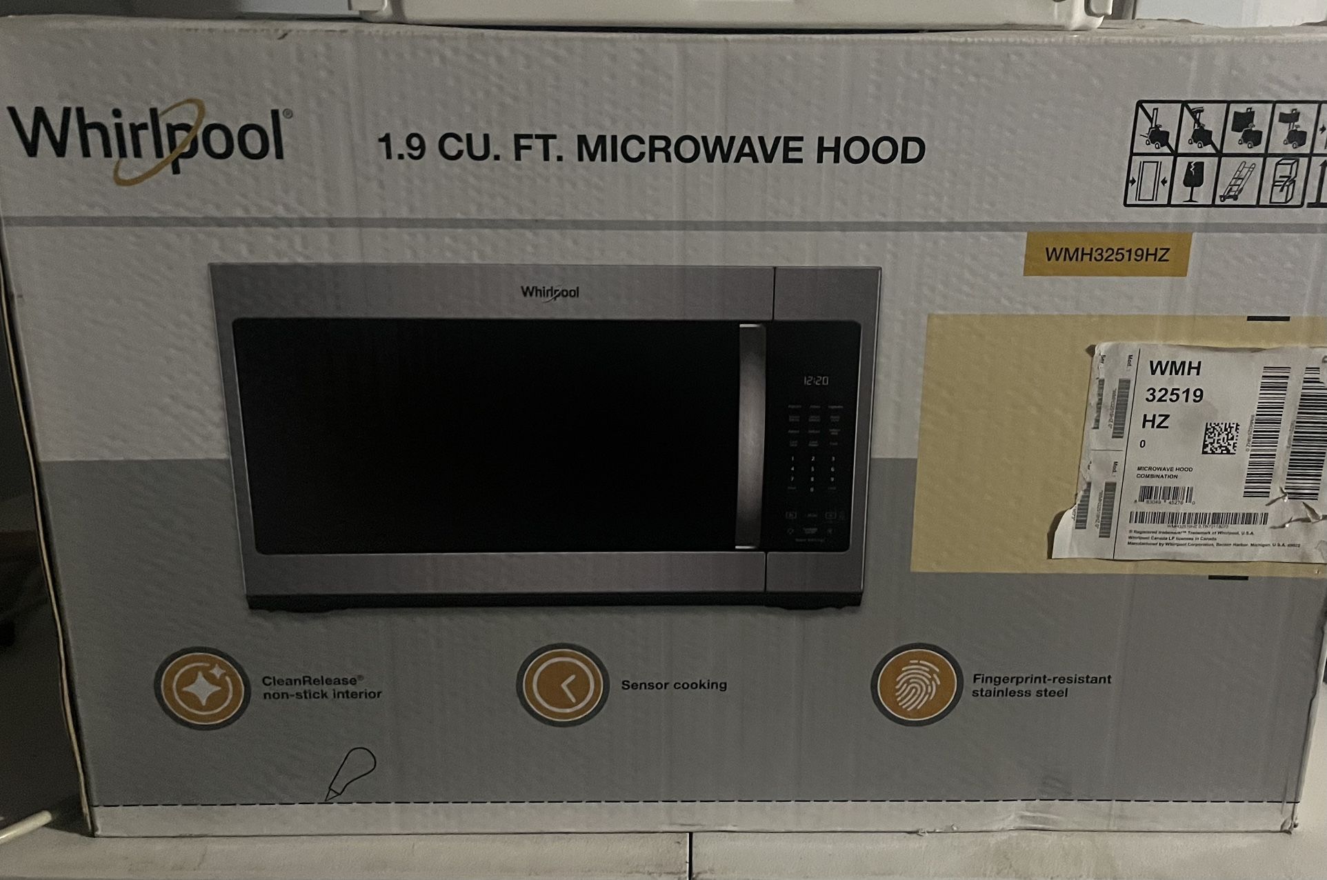 Whirlpool, Stainless Steel, Microwave