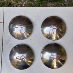 Chevy Moon Hubcaps— Set Of 4–Stainless Steel