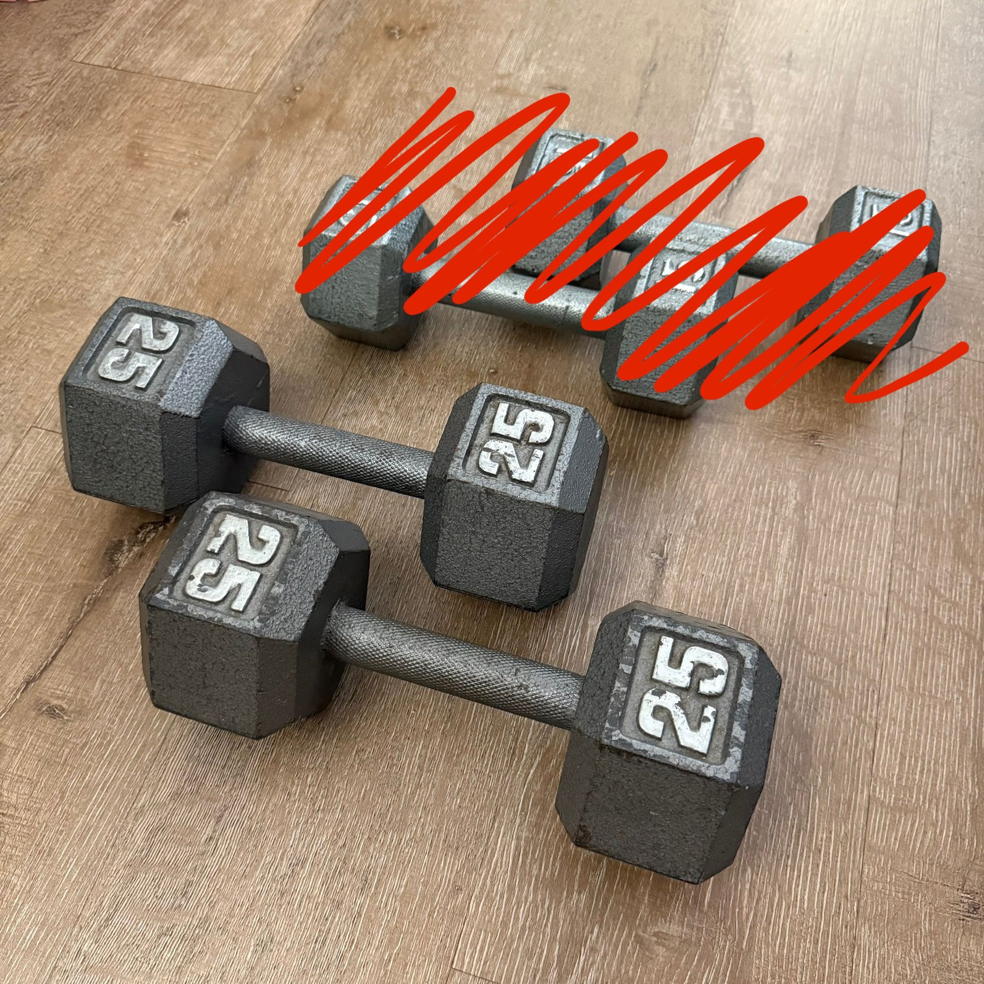 2x25 LB Dumbbell Set (50 Pounds Total)