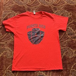 Puerto Rico Graphic Red Shirt in men’s size large