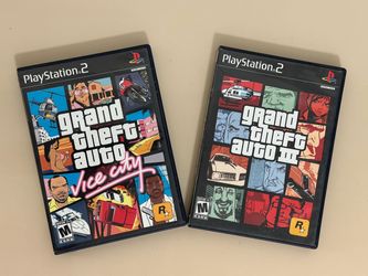 PlayStation 2 GTA Vice City & GTA III CIB w/Map