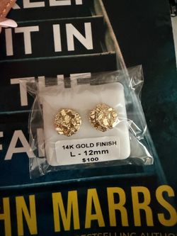 Gold Plated Nugget Earrings