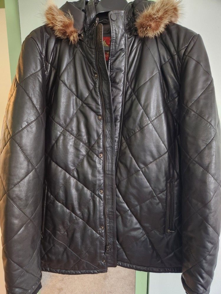 Black Leather Coat