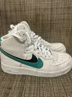 Retro cream suede green and black Jordans