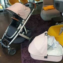 Baby Girl Vista V2 uppababy ping stroller toddlerseat bassinet