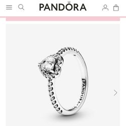 Brand New Pandora Elevated Heart Ring 