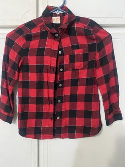 Girls Christmas shirt flannel Buffalo plaid size 6