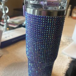 Purple. Bling Tumbler