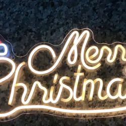 Merry Christmas party light sign