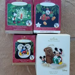 Disney's Mickey Mouse Hallmark Christmas Ornaments $15 Each (Read Description) 