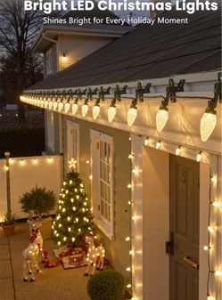 2 Brightown C9 LED Christmas Light Sets – 136 FT Total, Warm White