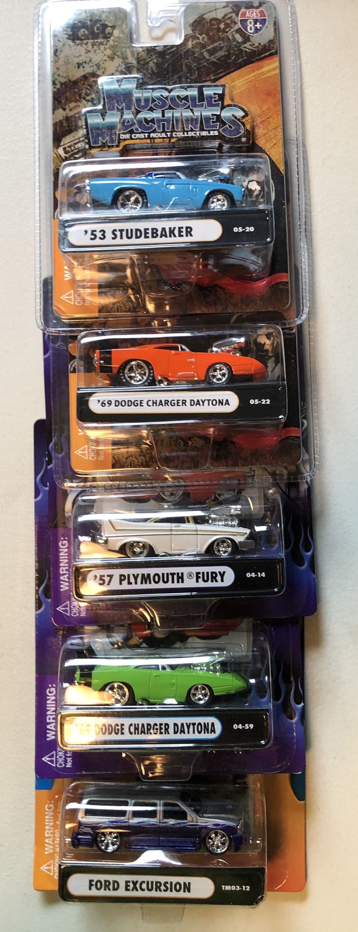 Muscle Machines 5 car lot diecast