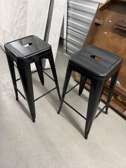 Black bar stools