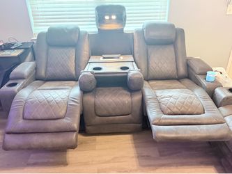 Ashley couch set, faux leather.