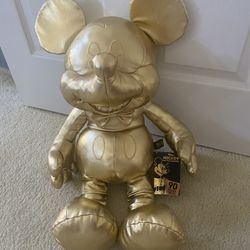 Golden Mickey Mouse Plush Disney