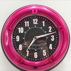 Neón Clock Reloj De Pared