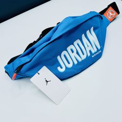 NIKE AIR JORDAN MVP FLIGHT MEN'S FANNYPACK AUTHENTIC BLUE WHEATIES 9A0738-U89