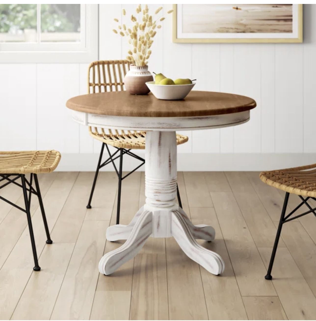 Round Solid Wood Dining Table