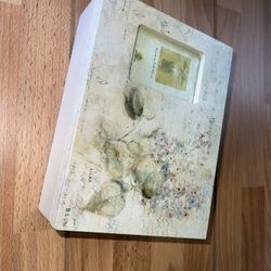 Floral Trinket Jewelry Box w/ Photo Frame Lid