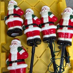 Vintage Santa Path Lights
