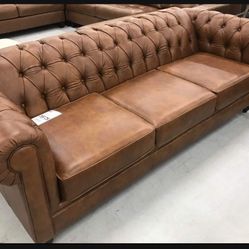 Brand New Dark Brown Leather Sofa & Loveseat 🔥 Living Room Set 👍 Best Quality 👌 Fastest Delivery 🚚  Special Price 📣📣📣