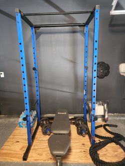 Squat rack and bench