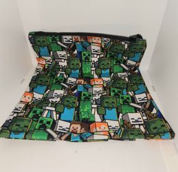 Bioworld Minecraft Mobs pattern pencil pouch or utility tech case