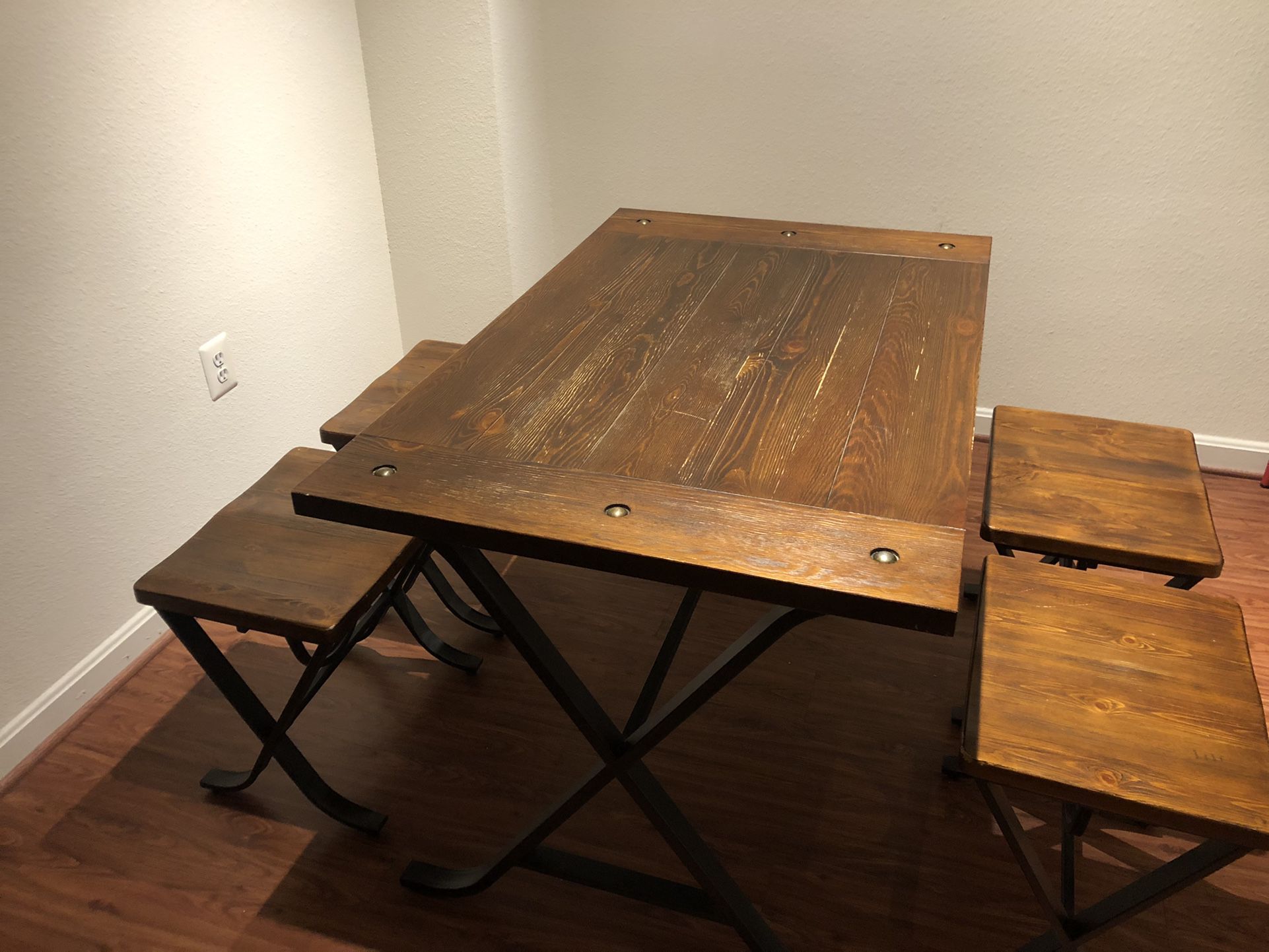 Ashley - Dining Table Set and Stools