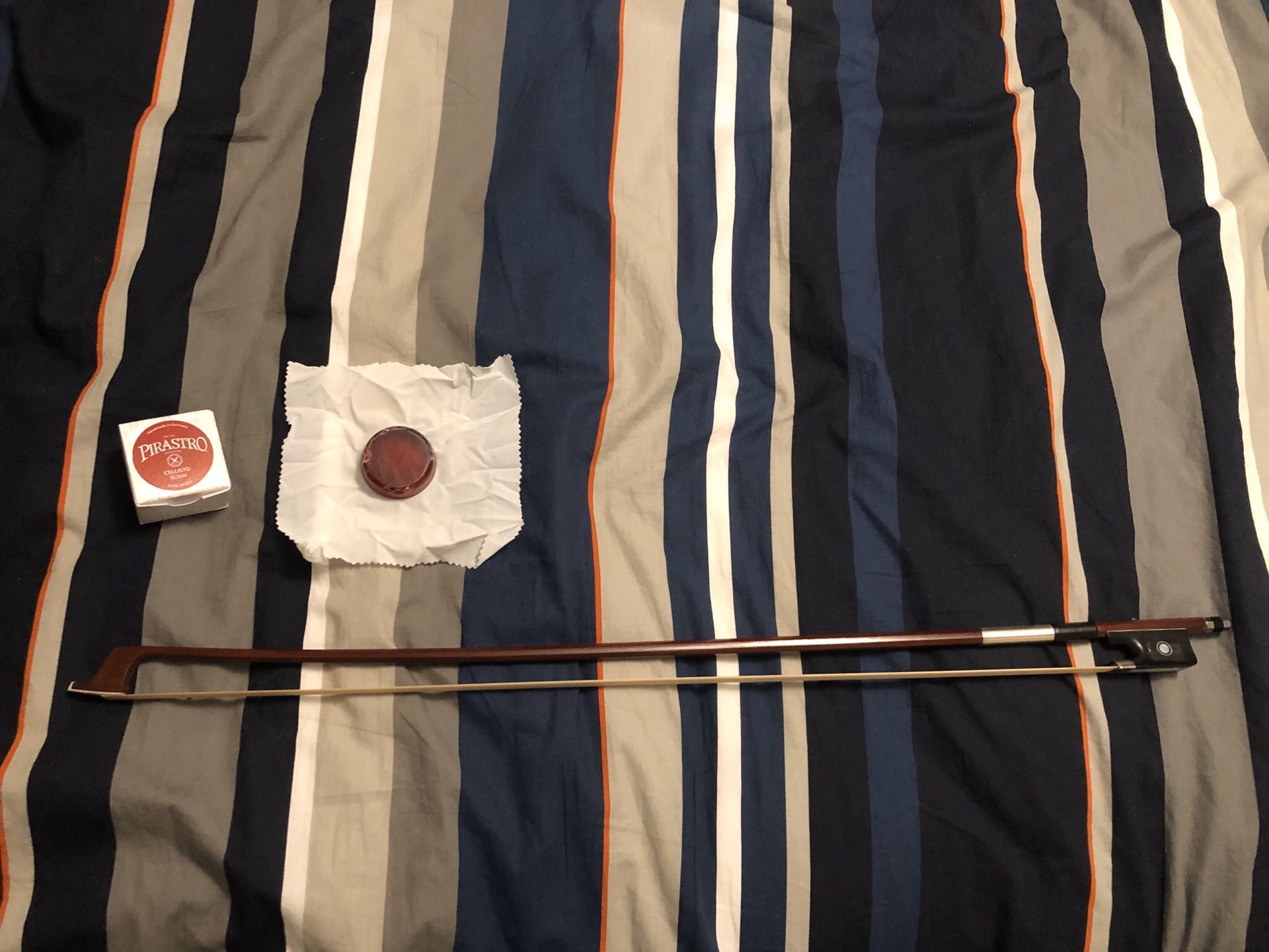 Cello bow and Cello rosin