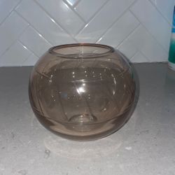 Small Rose Colored Crystal vase