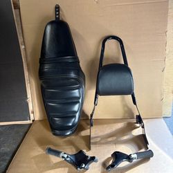 Harley Sportster passenger seat sissy bar peg setup 2up parts