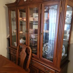 Dinning Room Table And China Cabinet 