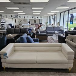 Fabric Sofa With Removable Cushions 